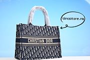 D1or Lady Oblique Canvas Book Tote 36.5CM - 1