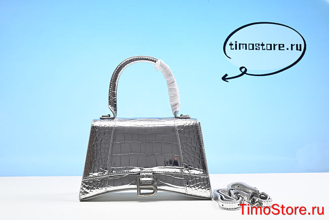 Ba1enc1age Hourglass Crocodile Embossed Bag 19cm  - 1