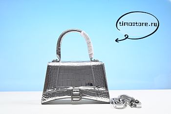 Ba1enc1age Hourglass Crocodile Embossed Bag 19cm 