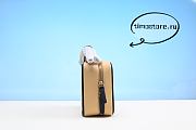 Chene1 CC Filigree Vanity Case Quilted Diamond Large Beige/Black 21cm  - 6