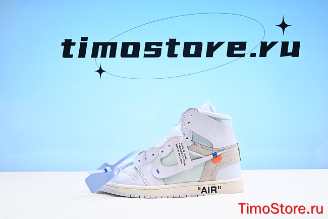 Nike Air Jordan 1 Retro High Off-White White AQ0818-100 - 1