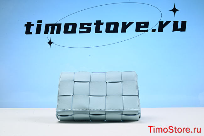 Bottega Veneta Intreccio Cassette Teal Washed  23cm - 1