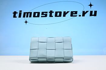 Bottega Veneta Intreccio Cassette Teal Washed  23cm