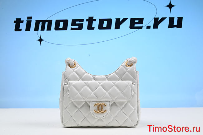 chene1 Small Hobo Bag white 17cm - 1