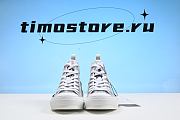 D1or B23 HIGH-TOP SNEAKER White and Black D1or Oblique Canvas 3SH118YNTH568  - 5