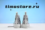 D1or B23 HIGH-TOP SNEAKER White and Black D1or Oblique Canvas 3SH118YNTH568  - 6