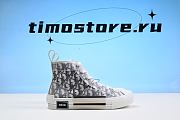 D1or B23 HIGH-TOP SNEAKER White and Black D1or Oblique Canvas 3SH118YNTH568  - 4