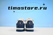 1ouis Vu1tton Traniner Monogram Denim White Blue 1A9JGZ - 6