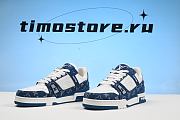 1ouis Vu1tton Traniner Monogram Denim White Blue 1A9JGZ - 2