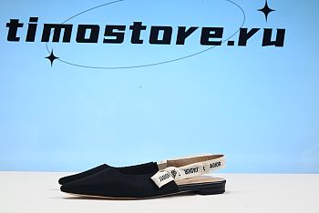 Christian D1or Women's Black Flats 