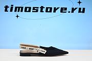 Christian D1or Women's Black Flats  - 5
