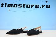 Christian D1or Women's Black Flats  - 3