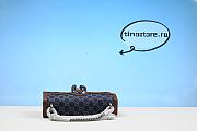 Gvcc1 Dionysus Chain Bag Jacquard Dark Blue/Ivory/Brown 28cm  - 3