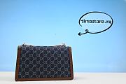 Gvcc1 Dionysus Chain Bag Jacquard Dark Blue/Ivory/Brown 28cm  - 2
