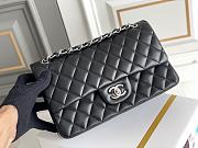 chene1  | Classic Flap Lamskin Bag Black Silver - A01112 - 25cm - 6