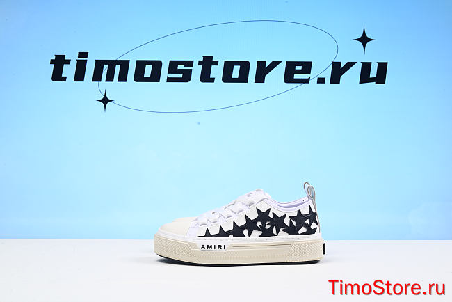 Amiri Cotton canvas lace-up sneakers - 1