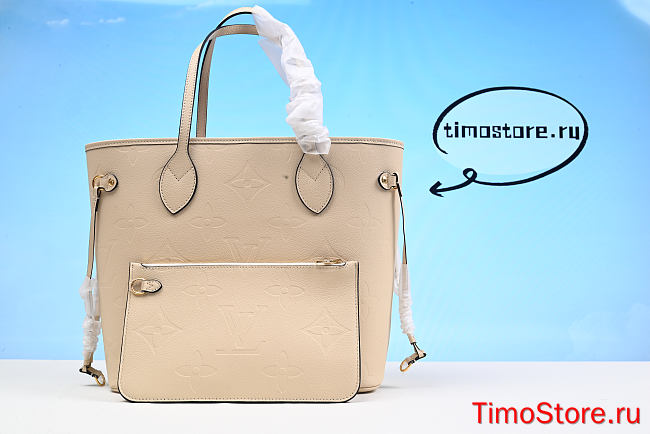 1ouis Vu1tton Neverfull Empreinte MM Cream  M45684 32cm - 1