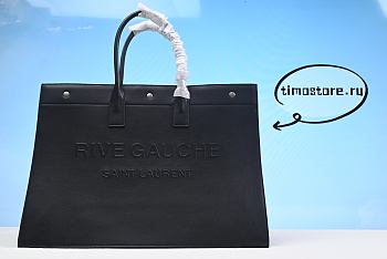 YS1 Saint Laurent Rive Gauche leather tote bag 48cm