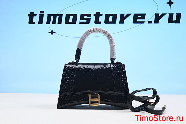 Ba1enc1age Hourglass Handbag Black 24x23x10cm  - 1