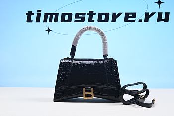 Ba1enc1age Hourglass Handbag Black 24x23x10cm 