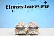 Gvcc1 Soft Rubber Womens Interlocking G Platform 42mm Slide Sandals 36 Off White - 3