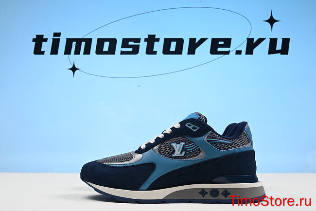 1ouis Vu1tton  Men's Run Away Trainers (Blue) 2021 - 1