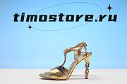 TOM FORD LAMINATED STAMPED PYTHON LEATHER GALAXY SANDAL - 1