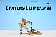 TOM FORD LAMINATED STAMPED PYTHON LEATHER GALAXY SANDAL - 5