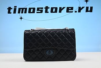 chene1   Pre-Owned  Jumbo Classic Lambskin Double Flap shoulder bag 25cm