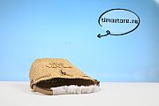 Proda logo-embossed raffia bucket bag 20CM - 6