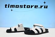 Herme5 Chypre Techno Sandals White Calfskin Palladium Hardware   - 5