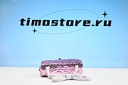 chane1  Mirror Calfskin Metallic Calfskin Quilted Hollywood Boulevard Flap With Coin Purse Light Purple  20cm - 2