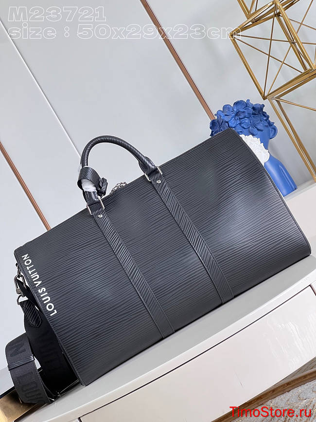 LV KEEPALL bandouliere black 50cm - 1