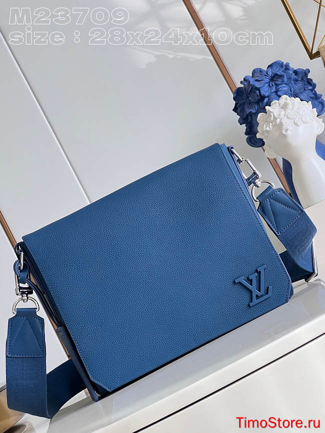 LV Envelope bag M23709 blue 28cm - 1