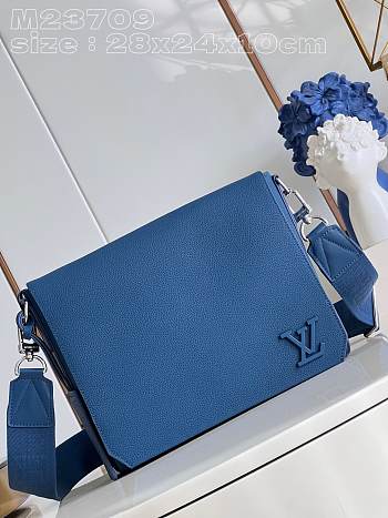 LV Envelope bag M23709 blue 28cm