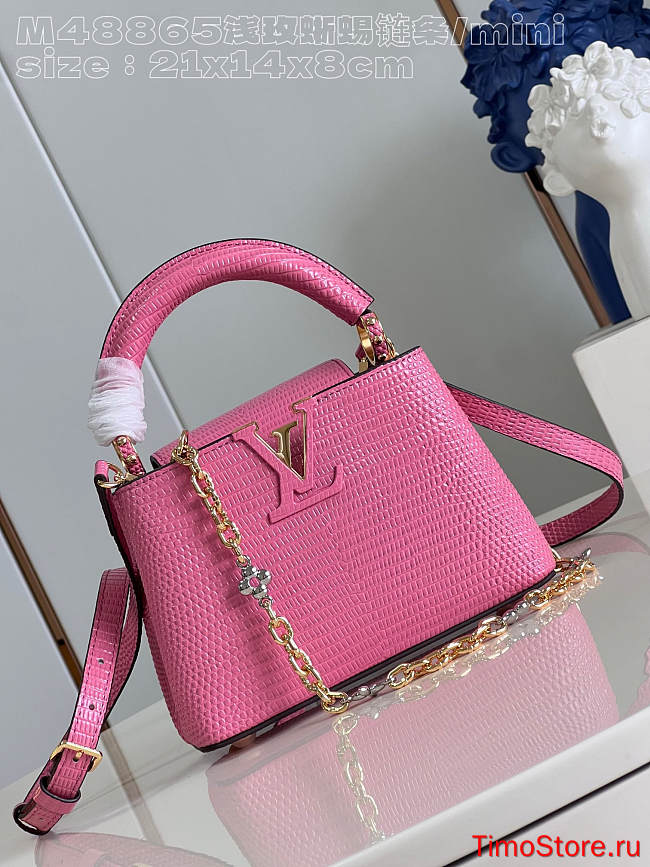 LV Capucines M48865 pink 21cm - 1