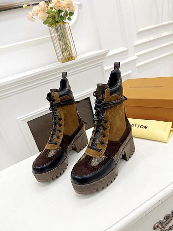 lv boots brown 