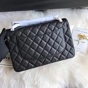 chanel flap black cowhide leather 30cm - 4