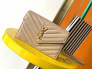 ysl woc cowhide leather beige 19cm - 1