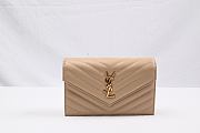ysl woc cowhide leather beige 19cm - 4