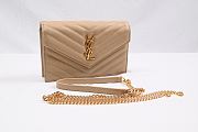 ysl woc cowhide leather beige 19cm - 3
