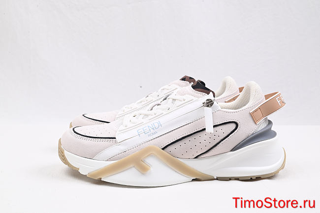 fendi sneaker white and beige - 1