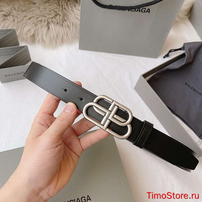 balenciaga belt black silver  - 1