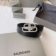 balenciaga belt black silver  - 2