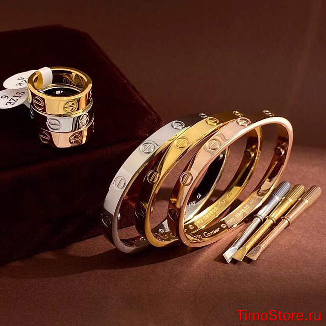Cartier bracelet with no diamonds 3 color - 1