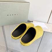 marni sabot Horsehair slippers light yellow - 4