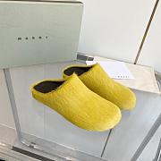 marni sabot Horsehair slippers light yellow - 3