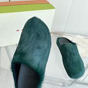 marni sabot Horsehair slippers dark green  - 5