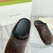 marni sabot Horsehair slippers dark brown - 2