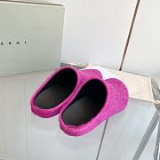 marni sabot Horsehair slippers rose red - 5